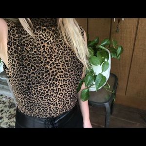 Mojo high neck cheetah print top
